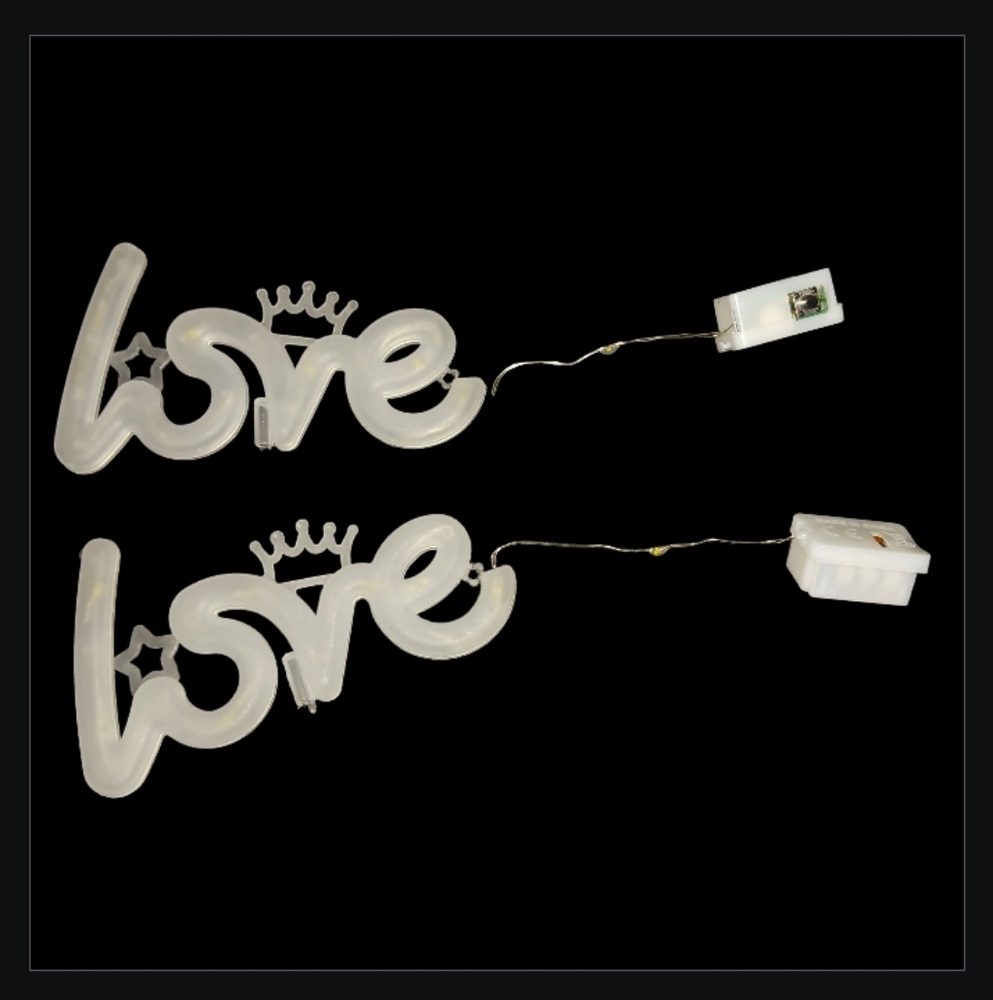 White Love LED Neon Sign